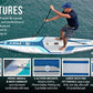 Manhattan PLUS G4 Performance Paddle Board 12'6" x 30" x 6" / COLOR AQUA