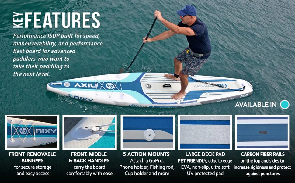 Manhattan PLUS G4 Performance Paddle Board 12'6" x 30" x 6" / COLOR AQUA