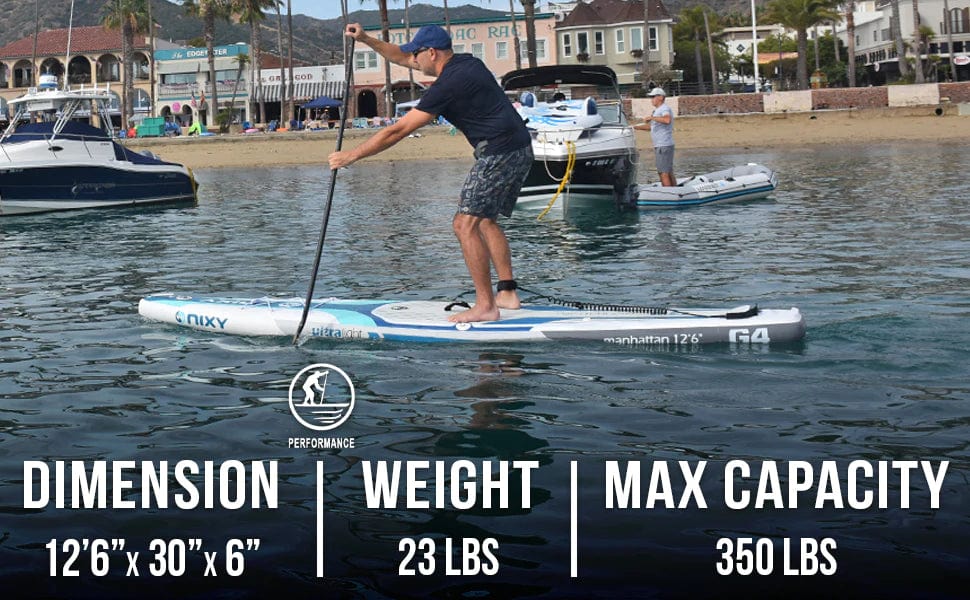 Manhattan PLUS G4 Performance Paddle Board 12'6" x 30" x 6" / COLOR AQUA